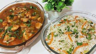 Garlic Chicken With Vegetable Rice By Dua Ka Kitchen