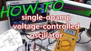 Single-Op-Amp Voltage-Controlled Oscillator (VCO)