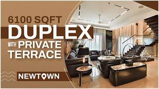 6100 sq ft 4 BHK Duplex Penthouse with private terrace at Uniworld City, Newtown Action Area 3