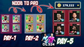 Noob to Pro!! How to Make a Maxed Account in DLS 24 within Days | Dream League Soccer 2024 Mobile