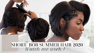 SHORT BOB HAIR STYLING FOR THE SUMMER | WATCH ME STYLE MY HAIR 2020 | iDESIGN8