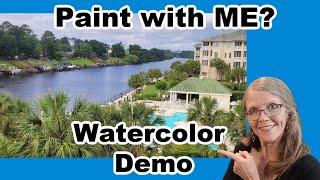 Watercolor Sketching Demo- Real-time with Limited Palette.