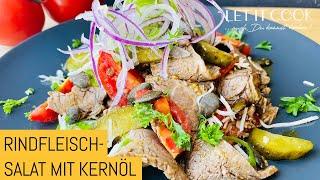 Rindfleisch, Salat mit steirischen Kernöl, ein Traum!