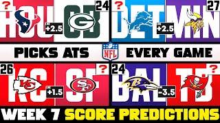 NFL Week 7 Score Predictions for EVERY Game