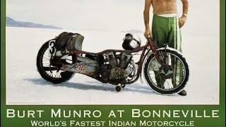 Burt Munro legend of Indian Motorcycles with the record of 200 MPH