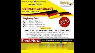 Learn German Course at Equip Africa Institute Malindi Campus