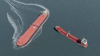 VLCC Collision Propeller with anchor chain