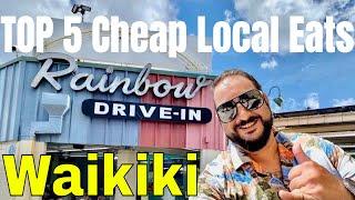 Top 5 Cheap Local Eats in Waikiki | Oahu, Hawaii #waikiki #oahu #hawaii #honolulu #travelvlog