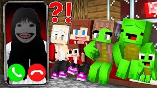 Why Scary SAMARA From THE RING Called JJ and Mikey Family at Night in Minecraft? - Maizen