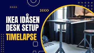 IKEA IDÅSEN Sit/Stand Desk Setup TimeLapse | Adjustable Desk