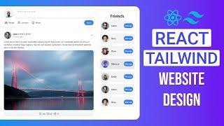 React Social Media App Design with Dark Mode Tutorial | React & Tailwind Course