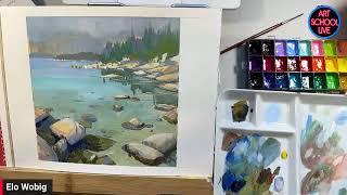 Painting Rocks Above & Below Water with Elo Wobig