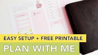 Plan With Me Notebook | My Easy Planner Setup With Free Printables