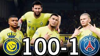 FC 24- MESSI RONALDO NEYMAR & MBAPPE | ALL STARS | AL NASSR 100-1 PSG #fc25