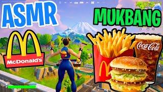 ASMR Gaming  Fortnite McDonald's Burger Mukbang Relaxing Eating and Spectating  Mouth Sounds 