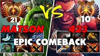 MATSON (TINY) Mid vs 423 (TROLL WARLORD) Carry - Epic Battle Of Pro Dota 2 Players - Z Dota 2