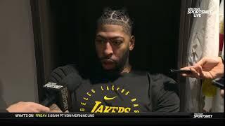 Anthony Davis on LeBron's record as Lakers beat Kings 113-100