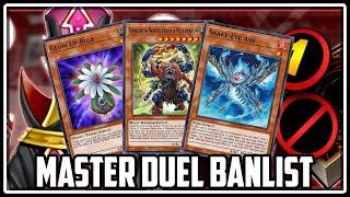 NEW Master Duel Banlist! Snake-Eye FINALLY DONE!?