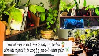 එන්න මගේ Study Table එක බලන්න/ Study with indoor plants and relief stress/ ආසාවෙන් පාඩම් කරන්න