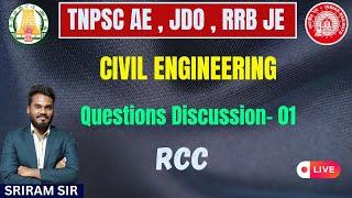 RCC | Questions Discussion- 01 | IN TAMIL | CIVIL | TNPSC AE , JDO , RRB JE | KTA