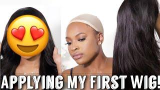 APPLYING MY FIRST WIG! | AMAZON BEAUTY FOREVER | EBONE NICOLE