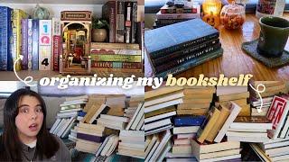 organize my bookshelf with me ️ *book reviews and recs, bookshelf tour*