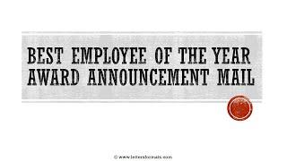 How to Write a Best Employee of the Year Announcement Email