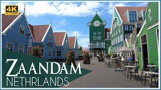 Walking Tour in Zaandam - The great shopping area - The classic mansions / 4k