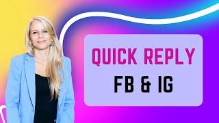 Set Up QUICK REPLIES on FACEBOOK or INSTAGRAM in Workflows #facebookautomation #instagramautomation