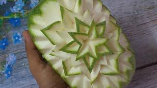 Vegetables carving tutorial by abida's design || Bangladeshi carving artist abida Sultana | Art