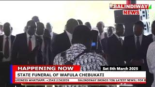 Watch how President Ruto, Raila Odinga and Gachagua arrived at Wafula Chebukati's funeral in Kitale!