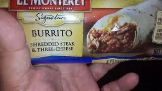 el Monterey signature burrito shredded steak three cheeses