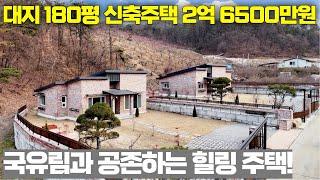 NO.273 대지면적 180평 국유림과 공존하는 신축 전원주택이 2억6500만원?구거부지 50평까지 텃밭으로 사용가능! [음성전원주택]