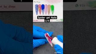 Spider Gel Nails ️  #nailartbydivya #ytshortsvideo #shortsfeed #nailartshortvideo