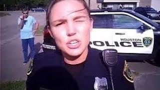 HOUSTON TX PD GET OFF THE PROPERTY OR GO TO JAIL YOUR CHOICE id refusal  cops owned first amendment