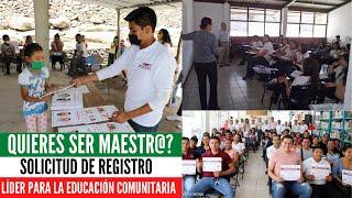 *CONVOCATORIA Y REGISTRO DE PLAZA COMO LÍDER PARA LA EDUCACIÓN COMUNITARIA CONAFE 2021 | CNR.