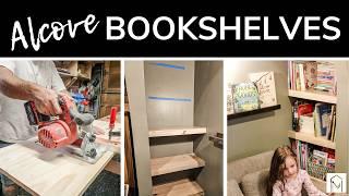 DIY Tutorial for Alcove Bookshelves