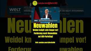 #Weidel knöpft sich #Ampel vor! #Forderung nach #Neuwahlen auf #Parteitag #Essen #Grudahalle