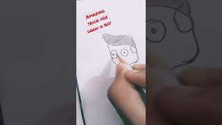 #draw with Khushi#amazing trick for draw a boy#viral#viral shorts#amazing#creative#trending