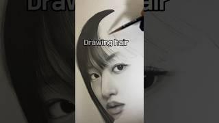 머리카락 그리기 단계️(Drawing hair)⠀⠀⠀⠀⠀⠀⠀⠀⠀⠀⠀⠀⠀⠀⠀⠀⠀⠀⠀⠀⠀#drawing #art #그림 #portrait #소묘 #인물화#pencildrawing