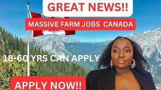 CANADA FARM JOBS WITH MINIMAL REQUIREMENTS| FULL VISA SPONSORSHIP| APPLY NOW