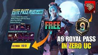 OMG  A9 Royal Pass In Zero Uc | How To Get Free A9 Royal Pass In  Bgmi  | Free 360 Uc In Bgmi