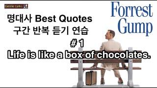 [영화 대사] 구간 반복- 포레스트 검프 #1 Life is like a box of chocolate.