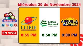 Lotería Nacional LEIDSA y Anguilla Lottery en Vivo │Miércoles 20 de Noviembre 2024 / 8:55 P.M