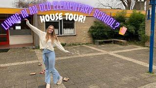 I'M LIVING IN AN OLD ELEMENTARY SCHOOL? HAUNTED?.. HOUSE TOUR!