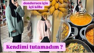 Mutfağa girdim hızımı alamadımçeşit yemek⁉️denemeli kıyafet gösterisibuzluk hazırlığı devam⁉️VLOG