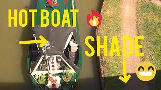 Narrowboat Shade seekers| Narrowboat dwelling Artists. #boatlife #canal #narrowboat