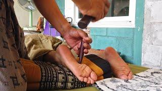 ASMR | Greatest THAI HAMMER MASSAGE Tok Sen Massage in Garden