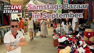 Samstags Bazaar in Side im September. Live