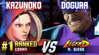 SF6 ▰ KAZUNOKO (#1 Ranked Cammy) vs DOGURA (M.Bison) ▰ High Level Gameplay